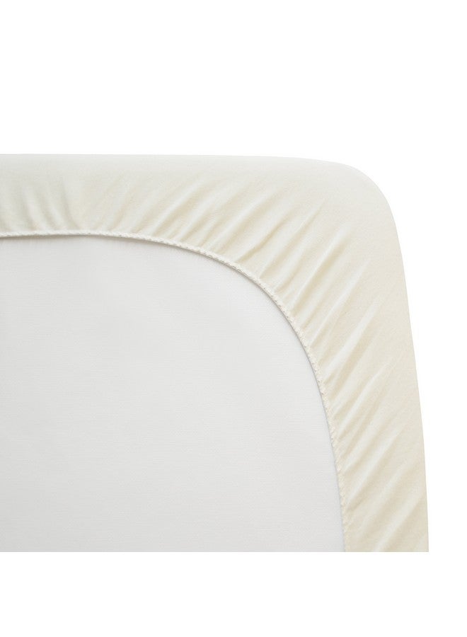 TL Care TL Care Waterproof Quilted Crib Size Fitted Mattress Cover Made with Organic Cotton Top Layer, Natural Color, 2 Pack - Image 3