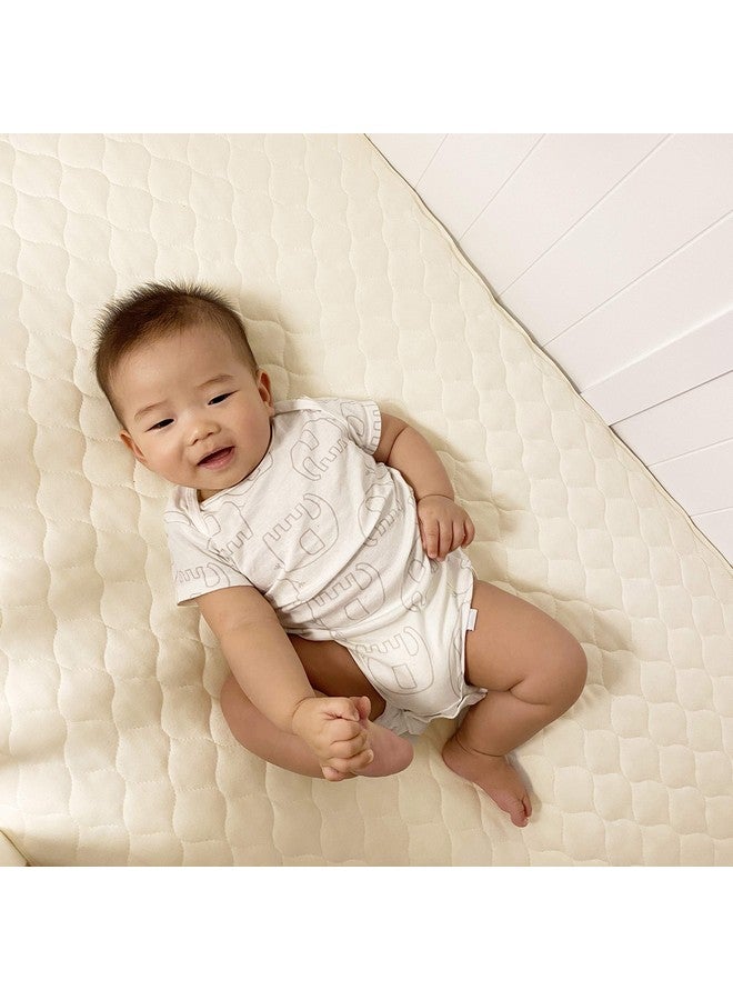 TL Care TL Care Waterproof Quilted Crib Size Fitted Mattress Cover Made with Organic Cotton Top Layer, Natural Color, 2 Pack - Image 4