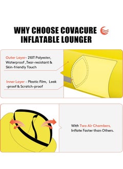 Generic Inflatable Sofa - 190*90cm Anti-Leak Couch, 330 lbs Capacity Portable Camping Sofa with Carry Bag for Outdoor, Beach, Backyard, Pool - Upgraded Air Chair for Ultimate Comfort.  - Image 3
