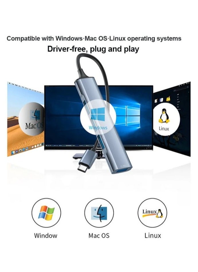 Yesido Yesido HB17 4 in 1 USB-C / Type-C Multifunctional Docking Station HUB Adapter  - Image 3