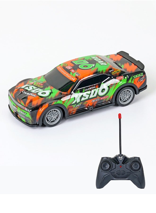 gearbox Luminous Remote Control Car, Light Up RC Car Toys, 2.4GHz 1:22 Scale 15KM/H Off-Road with Cool LED Lights Racing Rechargeable Toy Car for Christmas Birthday Kids Boys for 6-7 8-12 Year Old- Green  - Image 1