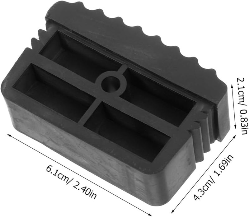 2 Pcs Black Non Slip Ladder Foot Caps Protector Pads For Stairs And Floor - Image 3