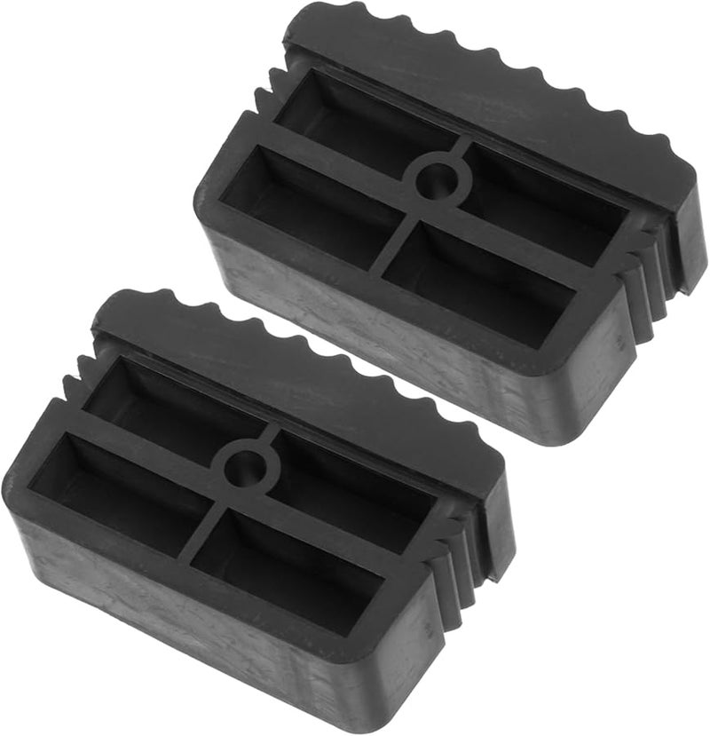 2 Pcs Black Non Slip Ladder Foot Caps Protector Pads For Stairs And Floor - Image 1