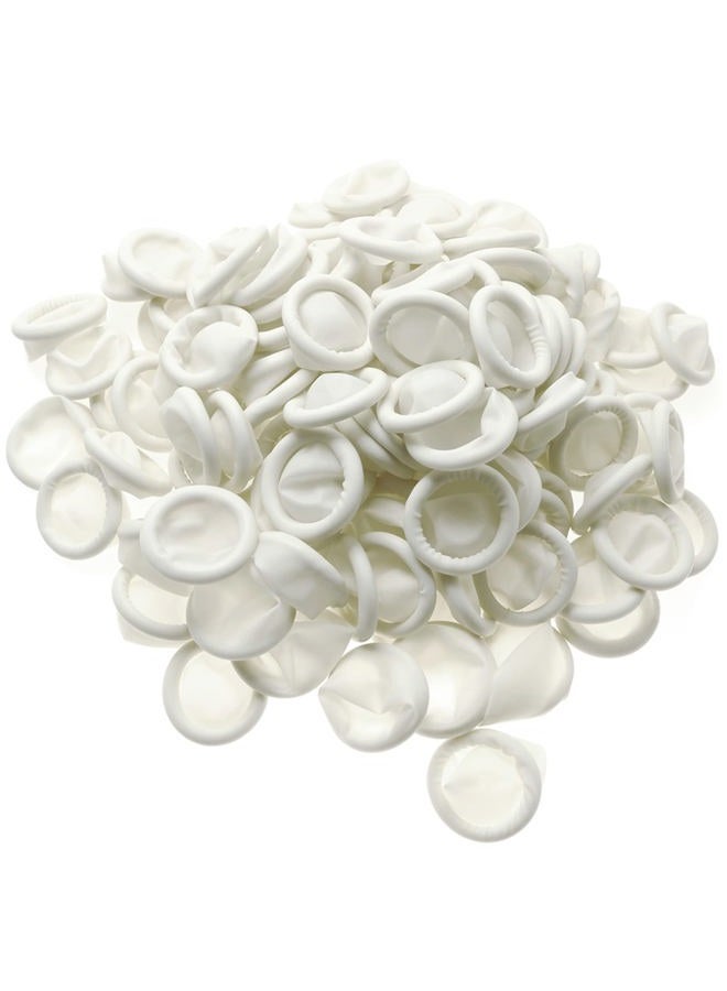 Lind Kitchen 150pcs Disposable Latex Finger Cots Protective Fingertips Gloves Rubber Industrial Fingerstall Sleeves 65x25mm (White) - Image 5