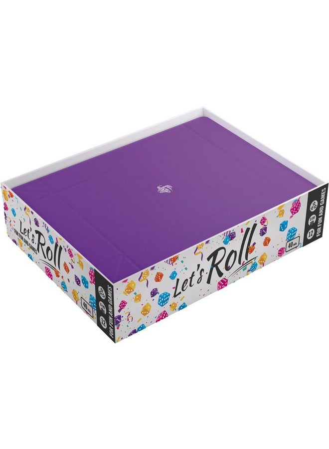 Gamegenic صينية نرد مغناطيسية مستطيلة سوداء/بنفسجية - Image 1