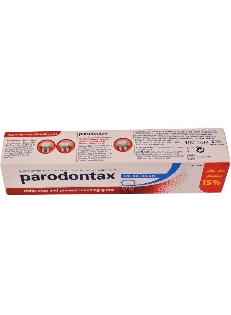 Parodontax Extra Fresh Daily Toothpaste For Bleeding Gums 100 Ml - Image 3