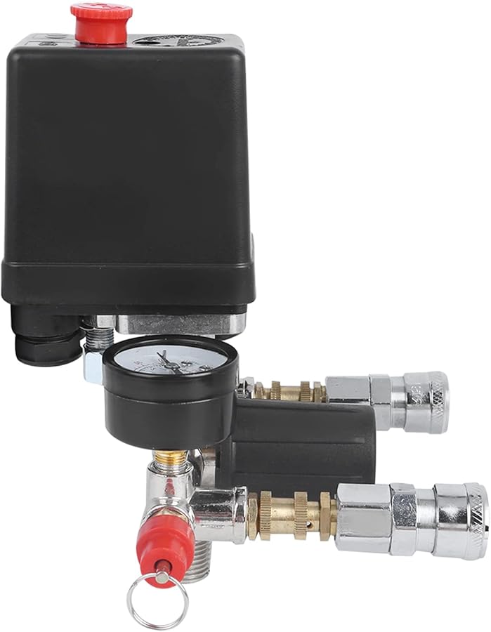 Air Compressor Pressure Control Switch Valve Manifold Regulator Assembly - Image 2