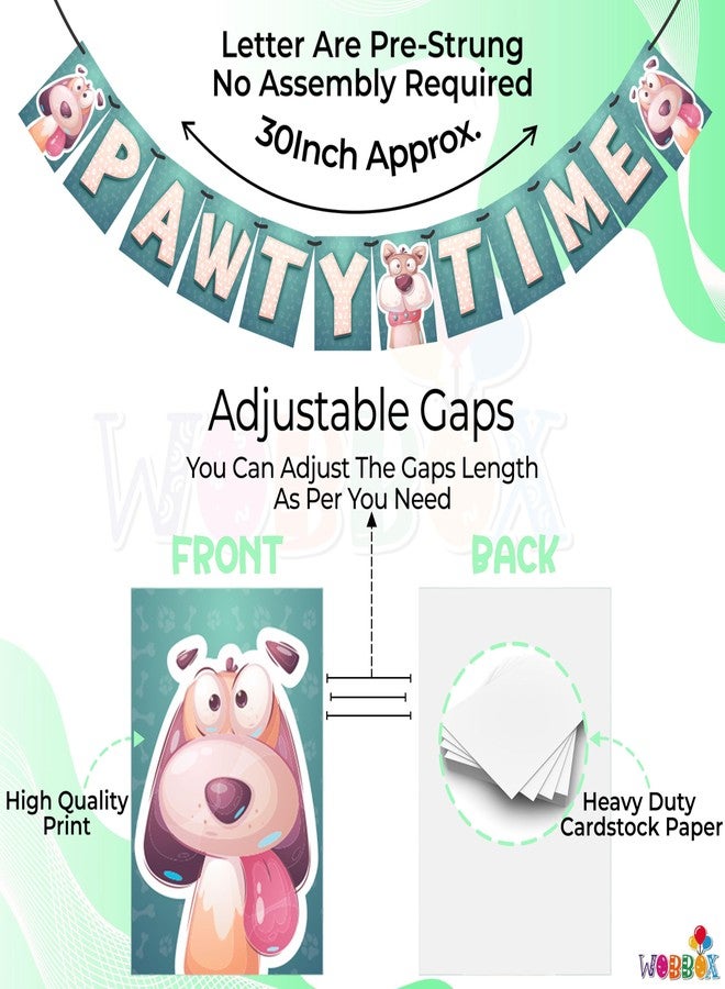 WOBBOX Dog Birthday Decoration Bunting Banner, Dog Birthday Accessories Decoration (Design 5) - Image 3