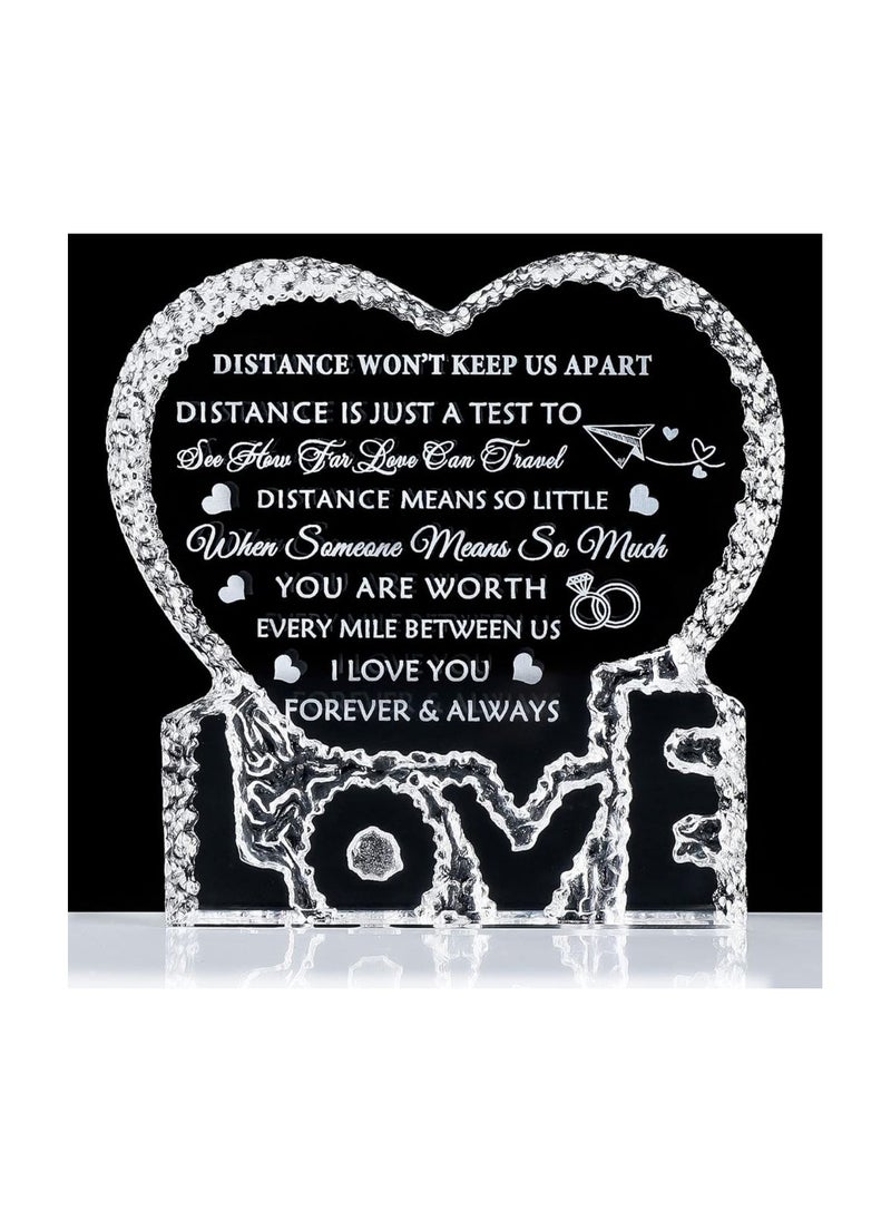 PRINTSHOP4ME - Heart Shaped Crystal Gift For Boyfriend&Girlfriend-Engraved Glass Romantic Keepsake For Husband And Wife–Great Gift For Anniversaries,Birthdays,Weddings&Valentine’s Day - Image 1