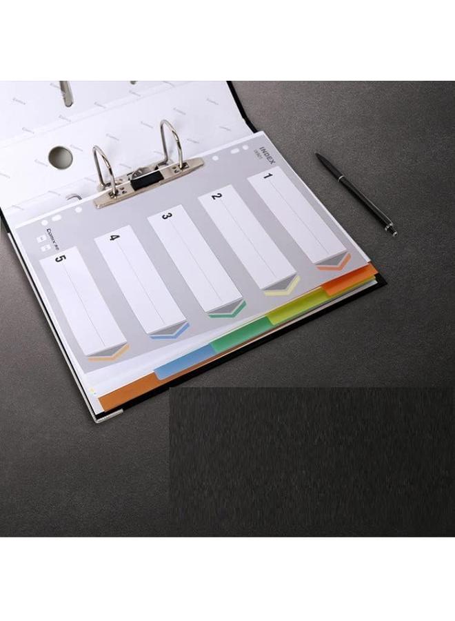 كوميكس Ix901 A4 Unite Page 5 ورق فهرس تصنيف الصف ورق فهرس ملون بلاستيكي 11 فتحة Pp - Image 2