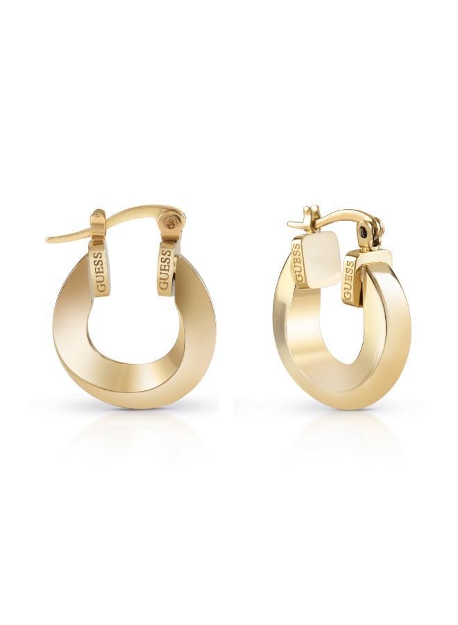 GUESS Plain Twisted Hoop Earrings