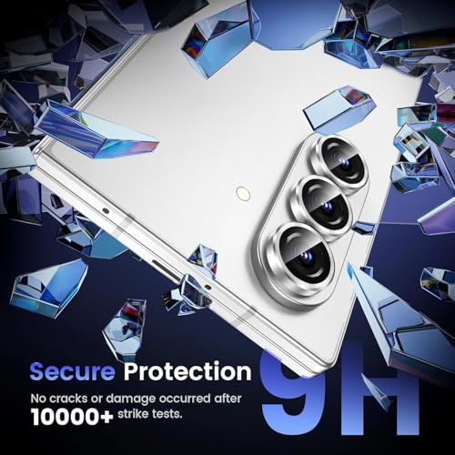Lensarmor Camera Lens Protector Rings for Samsung Galaxy Z Fold 7 (Pack of 3) – Silver Shadow Metal Lens Covers, Scratch Resistant Aluminum Camera Rings - Image 5