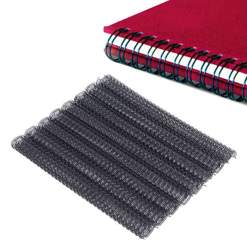 Black Double Loop Wire Binding Spines 9 16 Inch 34 Loop 3 1 Pitch 120 Sheet Capacity A4 Spiral Binding Coil - Image 3