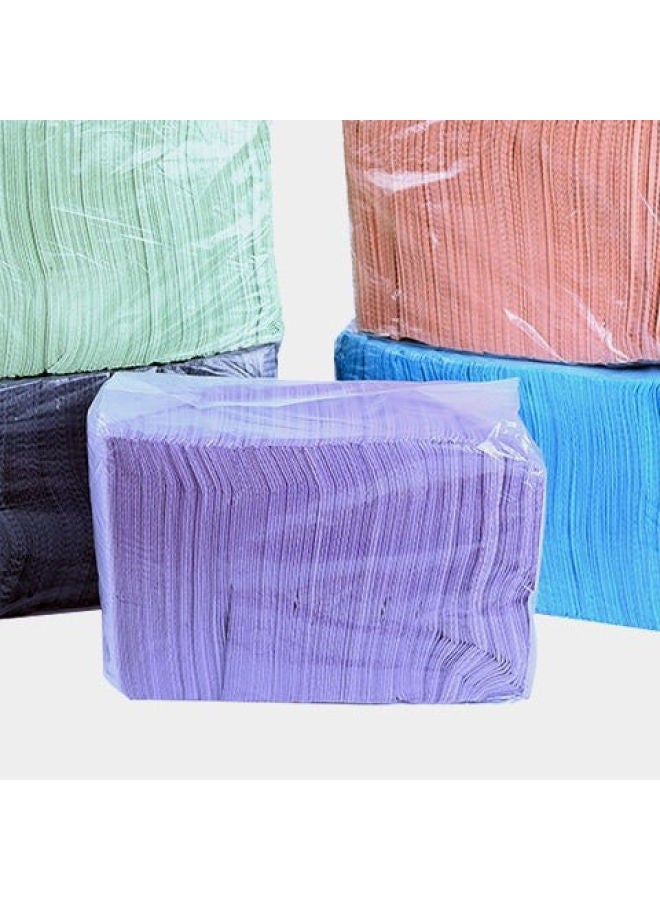 Japanese Nail Art Disposable Table Pad Paper Waterproof Cleaning Pad Hand Pillow Pad Towel Tablecloth Nail Art Shop Net Red Maple-Color:Light Purple Pack Of 125 Sheets✈  - Image 1