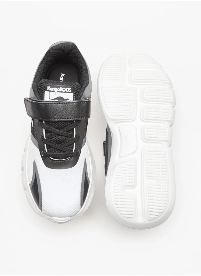 كانغاروس Boys' Textured Sports Shoes with Hook and Loop Closure