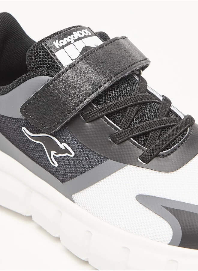 كانغاروس Boys' Textured Sports Shoes with Hook and Loop Closure