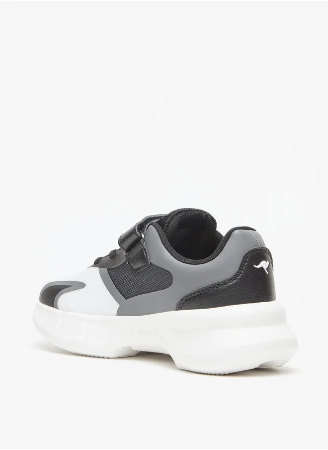 كانغاروس Boys' Textured Sports Shoes with Hook and Loop Closure