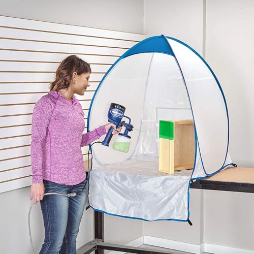 Bofoho Spray Paint Booth Tent - Portable and Foldable Spray Paint Booth Tool with Vents, Tool for Small DIY Painting, Pop-up, Windproof, Easy-to-Clean Paint Station (Blue) - Image 2