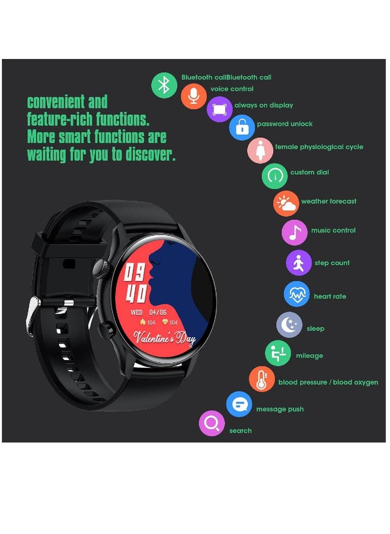 Roxxon - Smart Watch With Text And Call Fitness Tracker AMOLED Always On Display Bluetooth Watch IP68 Waterproof Level Activity Tracker With Heart Rate And Sleep Monitor Smart Watch For iOS & Android - Image 1