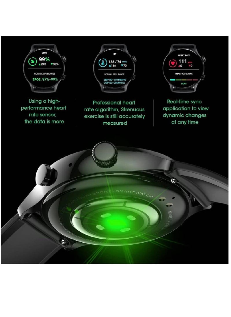 Roxxon - Smart Watch With Text And Call Fitness Tracker AMOLED Always On Display Bluetooth Watch IP68 Waterproof Level Activity Tracker With Heart Rate And Sleep Monitor Smart Watch For iOS & Android - Image 1