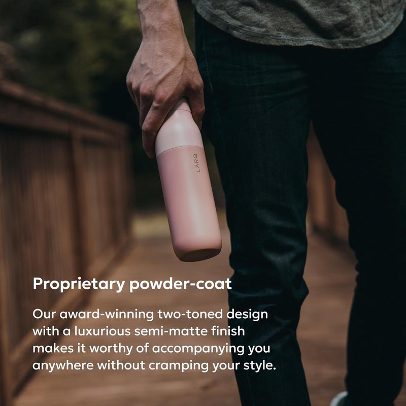 LARQ Bottle Twist Top 500 ml - Insulated Stainless Steel Drinking Bottle | Thermos Flask, BPA-Free | Reusable Water Bottle for Camping, Office and Travel | Keeps Drinks Cold and Hot, Himalayan Pink - Image 4