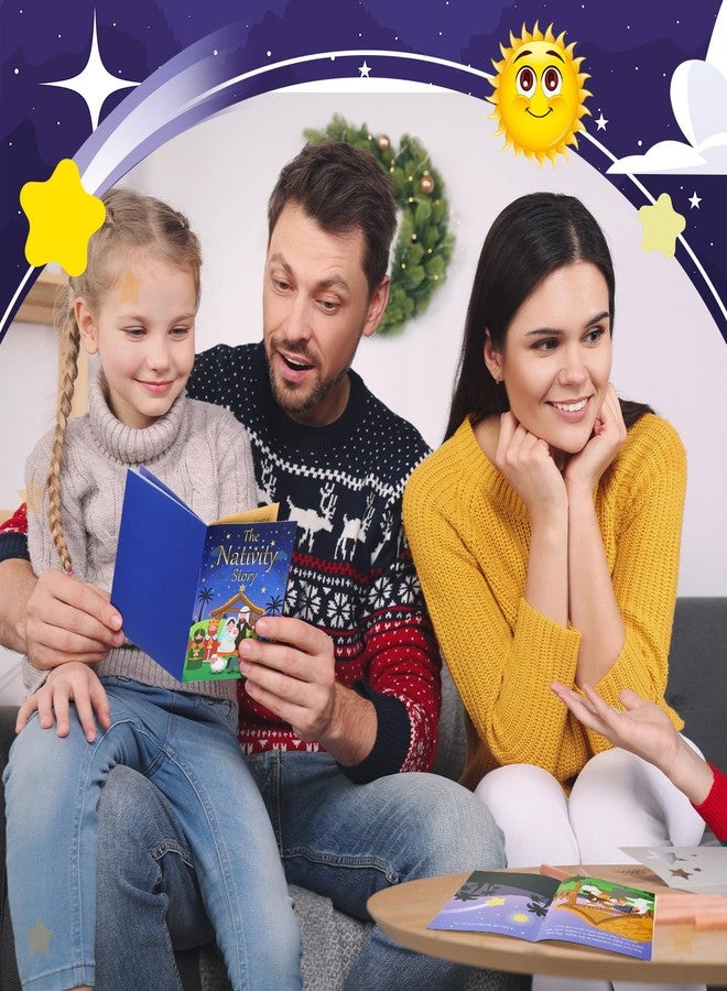 Moinchore 60 Pcs Small Christmas Nativity Story Books Bulk 4.1x5.5 Inch Bible Christian the Nativity Story of Jesus Birth Books Religious Prizes for Party Sunday School Church Bag Filler - Image 4