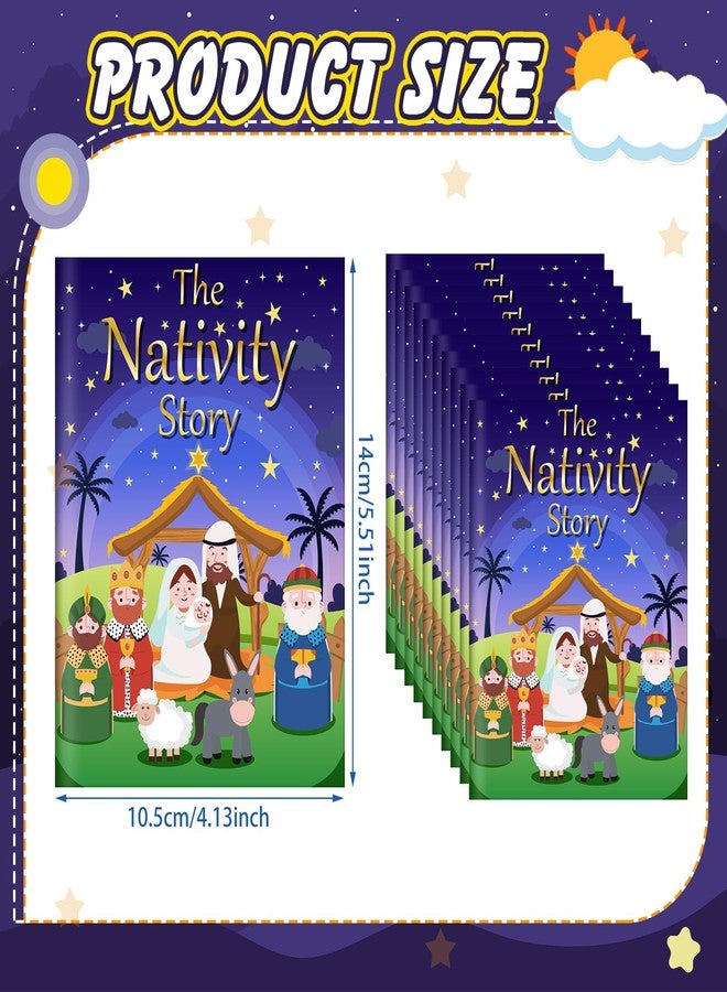Moinchore 60 Pcs Small Christmas Nativity Story Books Bulk 4.1x5.5 Inch Bible Christian the Nativity Story of Jesus Birth Books Religious Prizes for Party Sunday School Church Bag Filler - Image 2