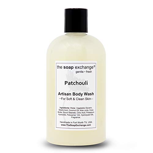 The Soap Exchange Body Wash - Patchouli Scent - Hand Crafted 12 fl oz / 354 ml Natural Artisan Liquid Soap for Hand, Face & Body, Shower Gel, Cleanse, Moisturize, & Protect. Made in the USA. - Image 2