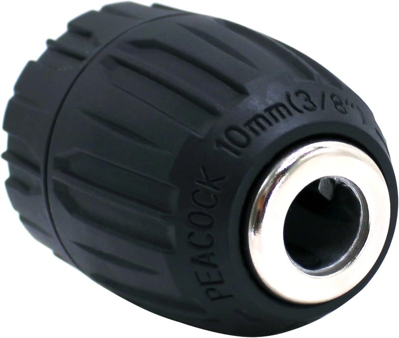 HFS (R) Keyless Drill Chuck for 3/8" Drill with 24 UNF Thread Mount Shaft 0.8-10mm Capacity - Image 1