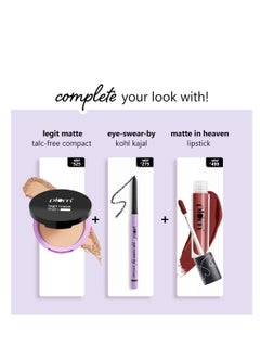 Plum Naturstudio All Day Wear Kohl Kajal Matte Finish Black Brilliance With Free Sharpener Smudge Proof Waterproof, 2-In 1 Eyeliner + Kajal Makeup 1.2G  - Image 4