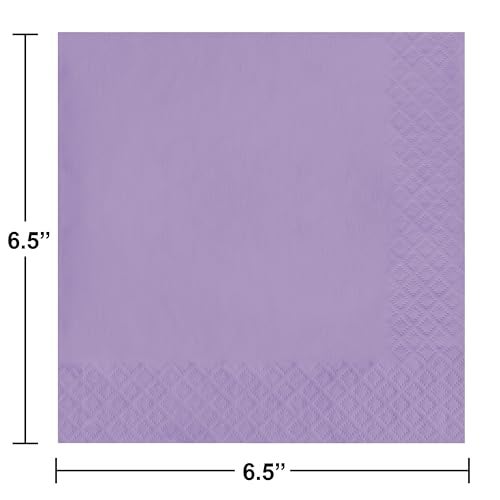 Creative Converting Touch of Color 2-Ply 50 Count Paper Lunch Napkins, Luscious Lavender, One Size - Image 3