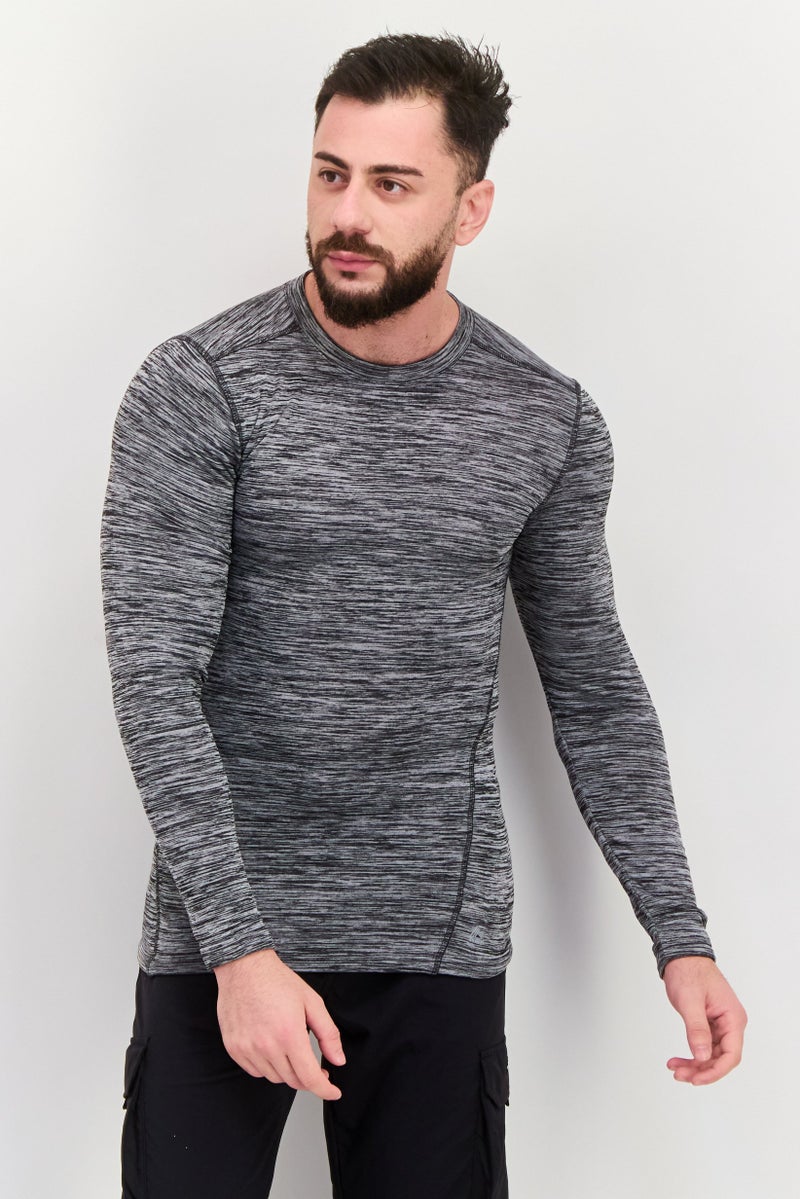 RBX Men Sportswear Fit Long Sleeves Training T-Shirt, Grey  - Image 1