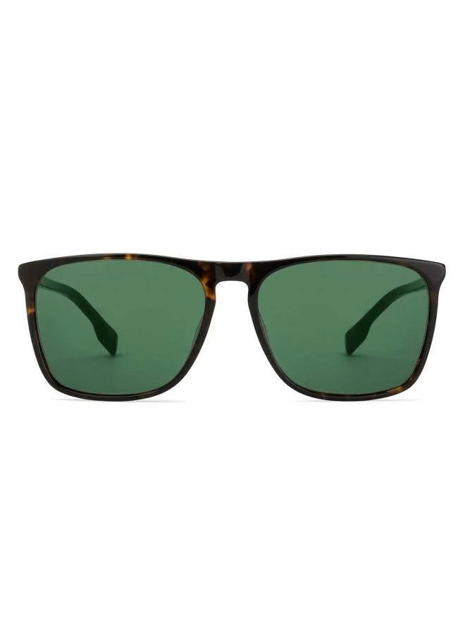 جون جاكوبس نظارات شمسية جون جاكوبس بحماية من الأشعة فوق البنفسجية للرجال والنساء بإطار أسود كبير مستطيل