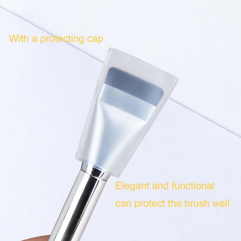 COSHINE 2pcs Super Thin Blade Foundation Makeup Brush Thick Square Flat Flawless Foundation Makeup Brush, Soft Synthetic Bristles Blending Brushes (Thin Black Long) - Image 3