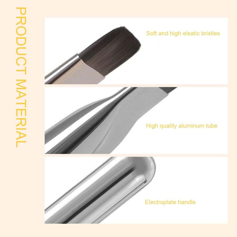 COSHINE 2pcs Super Thin Blade Foundation Makeup Brush Thick Square Flat Flawless Foundation Makeup Brush, Soft Synthetic Bristles Blending Brushes (Thin Black Long) - Image 4
