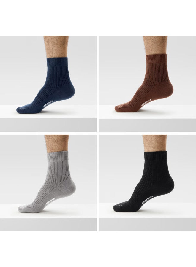 Bananain Yinpi 311s Men's Socks, 7a Antibacterial And Odor-resistant, Xinjiang Combed Cotton Ribbed All-season Mid-calf Socks, 5 Pairs Pack - Image 2