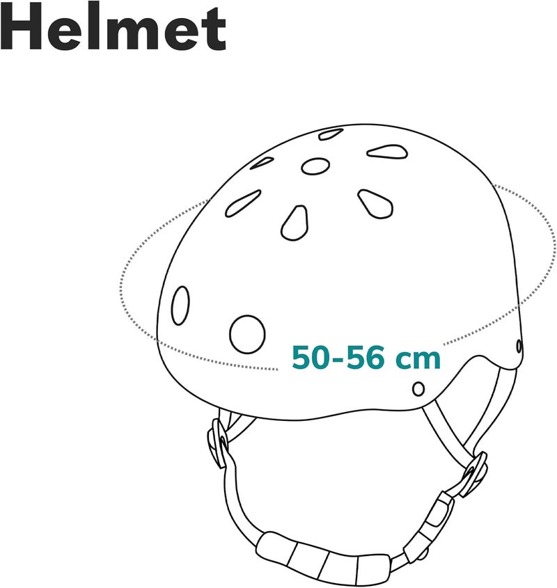 lionelo Helmet Explorer Adjustable Certified Kids' Safety Helmet Size S(50-56cm) Impact-Absorbing & Ventilated Designed for Creative Chalk & Marker Customization, Cycling & Outdoor Adventures - Image 2