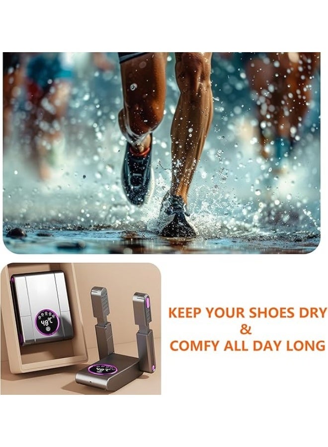 Electric Boot Dryer Double Arm Foldable Shoe Dryer with Timer – Adjustable Angle Quick Drying System for 2 Pairs Simultaneously - Image 3