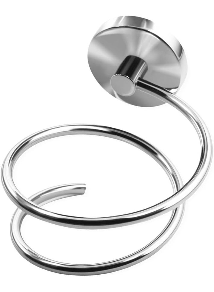 Bathroom Hair Dryer Holder Hair Care Tools Holder Wall Mount Chrome Finished Stainless Steel - Image 1