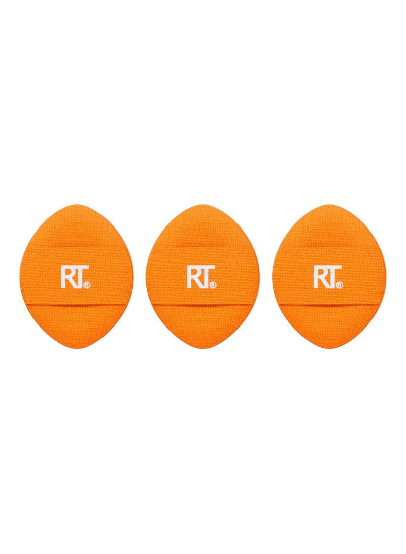 REAL TECHNIQUES Mini Miracle Concealer Puff Trio, Small Makeup Puff For Liquid And Cream Foundation & Concealer, Targeted Concealing, Travel Friendly & Reusable, Vegan & Cruelty Free 3 Puff Orange - Image 2