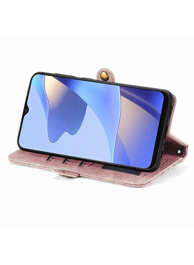 S-TOP Case For OPPO Reno11 5G Global Geometric Zipper Wallet Side Buckle Leather Phone Case - Image 4