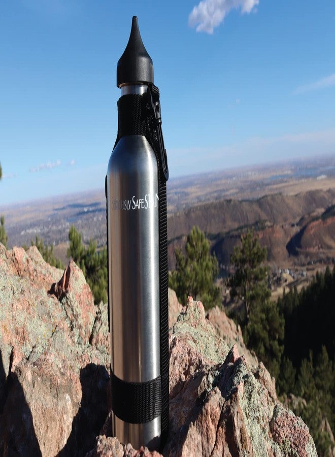 New Wave Enviro 40oz Stainless Steel Water Bottle with Durable Nylon Strap & Flip N' Sip Cap, Lightweight Natural Design - Image 5
