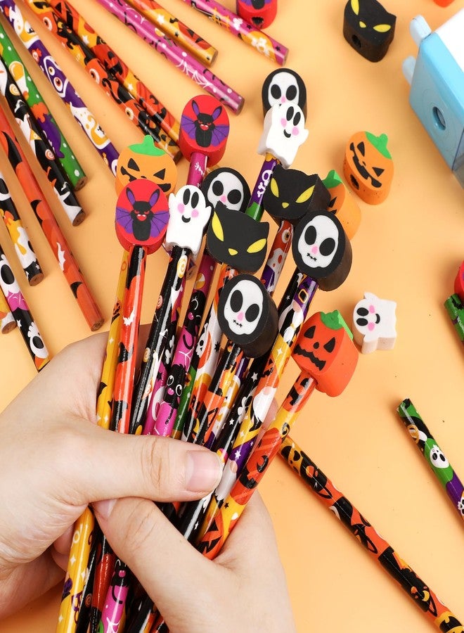 DIYASY 48 Pcs Halloween Pencils with Erasers, Holiday Wood Pencils Bulk for Kids Assorted Fall Pencil Set for Goodies Gift Prize Party Favor Supplies Classroom Rewards Prizes Stationery Decorations - Image 4