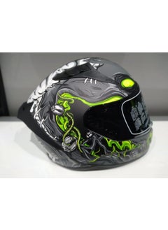 MTS Helmet Pro 801 Zombie with Sunglasses Grey/white/yellow  - Image 3