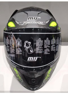 MTS Helmet Pro 801 Zombie with Sunglasses Grey/white/yellow  - Image 4