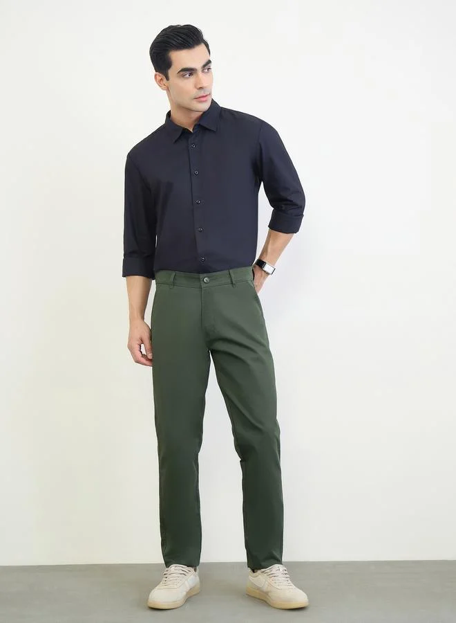 Styli Men Regular Fit Solid Pants