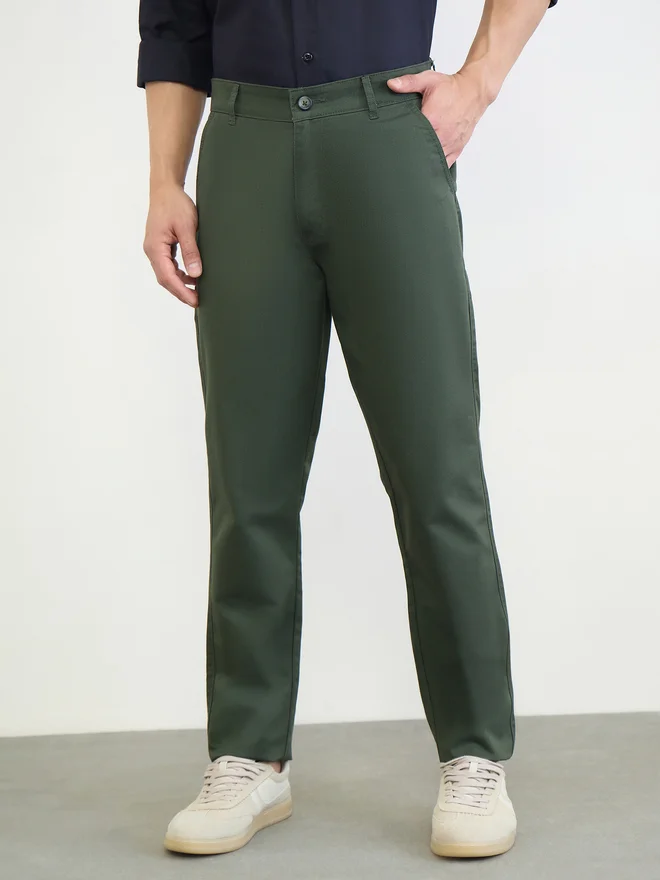 Styli Men Regular Fit Solid Pants