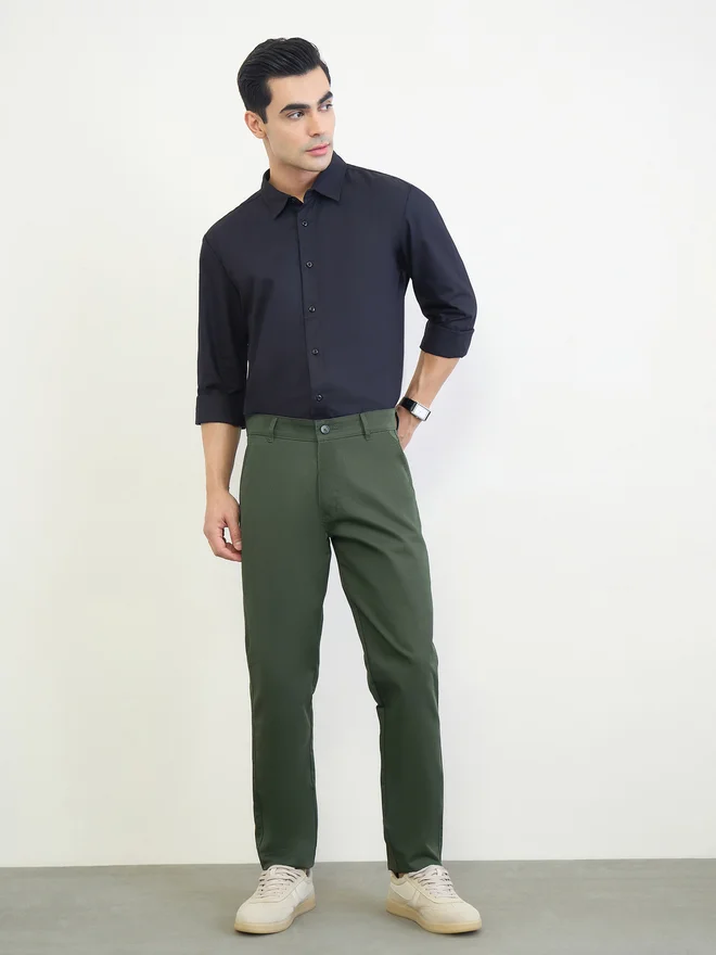 Styli Men Regular Fit Solid Pants