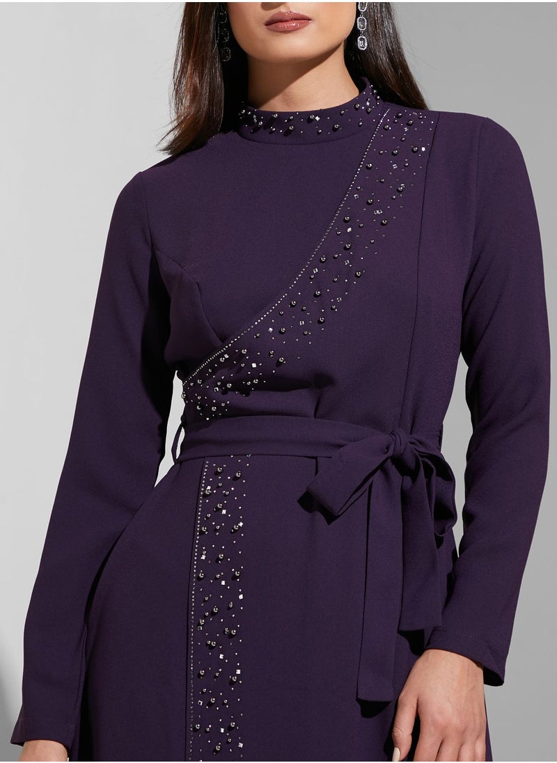 Khizana Overlap Detail Dress  - Image 3
