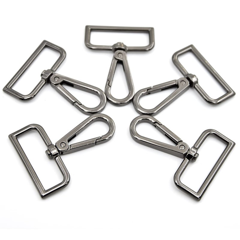 MELORDY 15 Pcs Metal Swivel Lobster Clasp Claw Push Gate Snap Hooks for DIY Crafts Keychain Purse Handbag Making Gunmetal112 inch